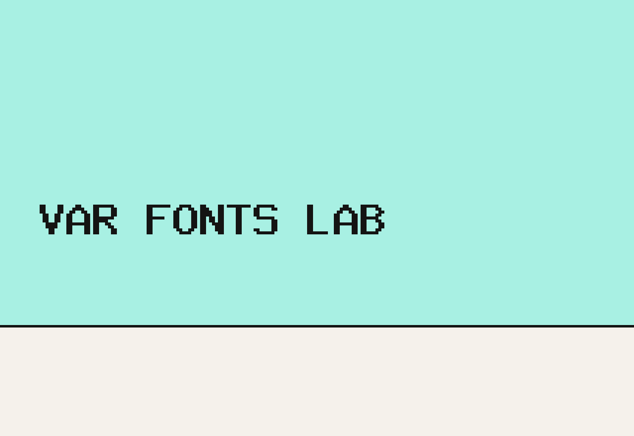 Screenshot of Var Fonts Lab